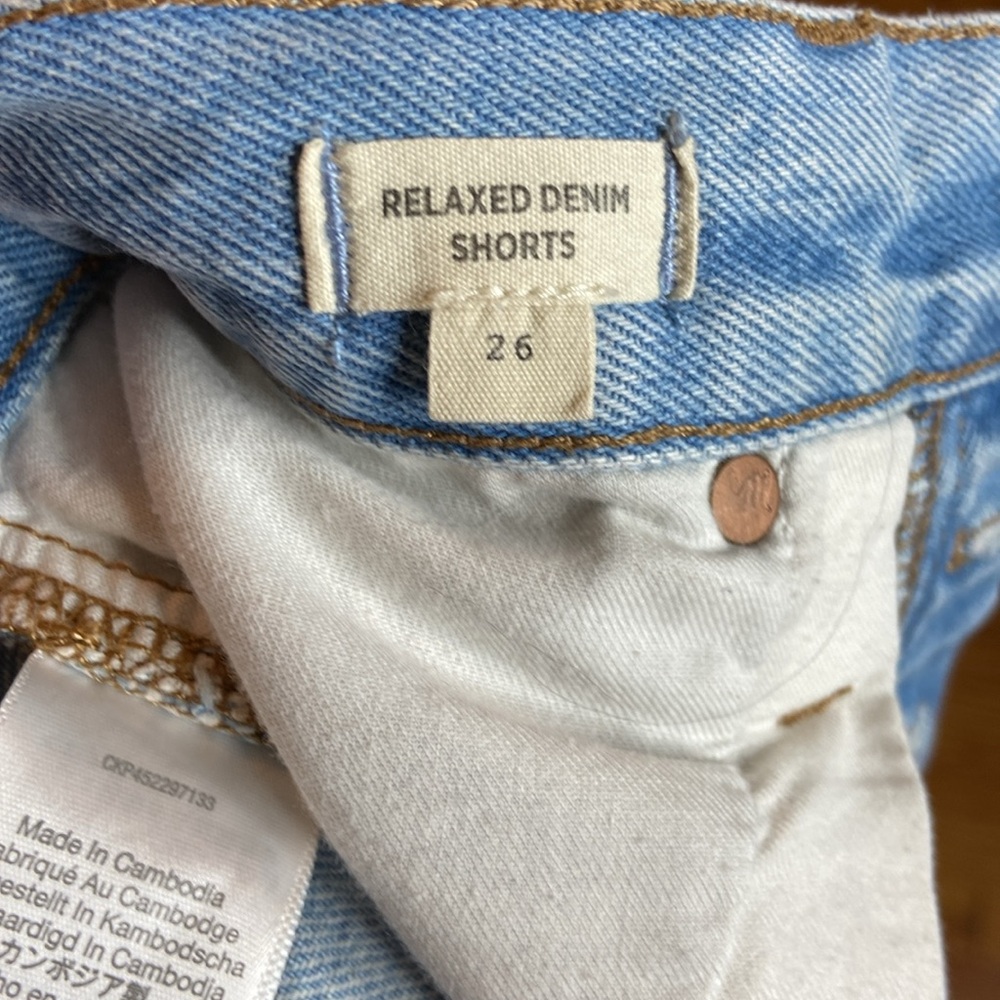 NWOT Madewell Relaxed Denim Shorts. Size 26 - Picture 11 of 13
